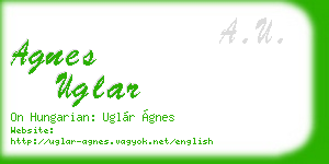 agnes uglar business card