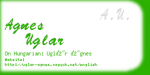 agnes uglar business card